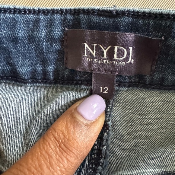 NYDJ Blue Teresa Wide Leg Jeans Size 12 - Picture 3 of 4